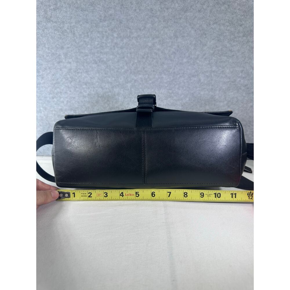 Coach Bike Bag Off White Leather & Black Nylon Messenger Bag Adj. Strap F71968 - Picture 9 of 16